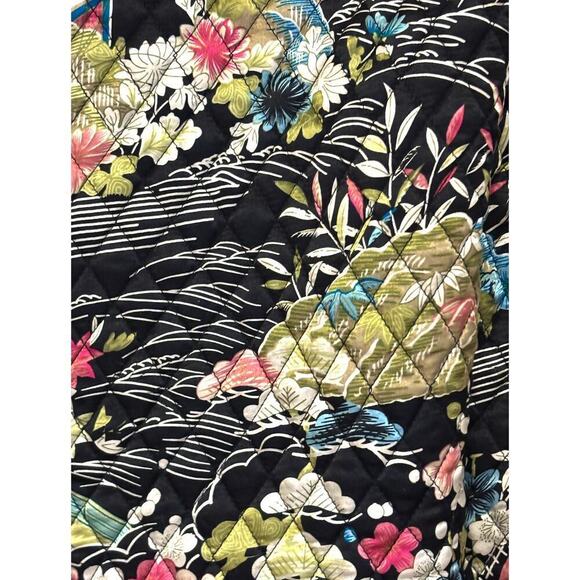 Anne Carson Quilted 100% Silk Floral Jacket Blazer - Picture 6 of 6